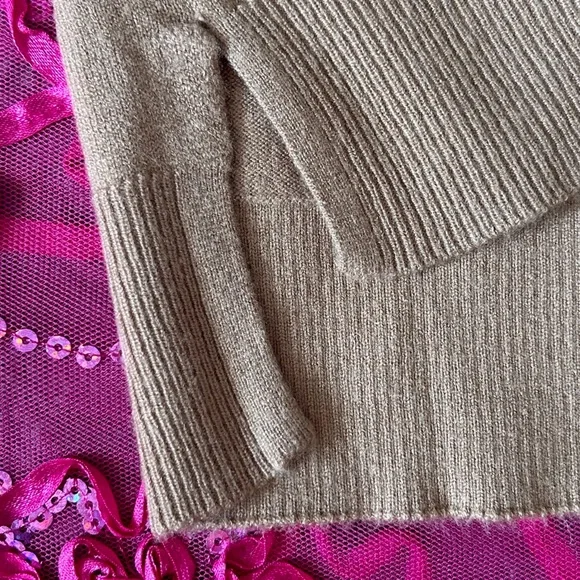 NWOT Prologue tan v neck sweater - Picture 5 of 7